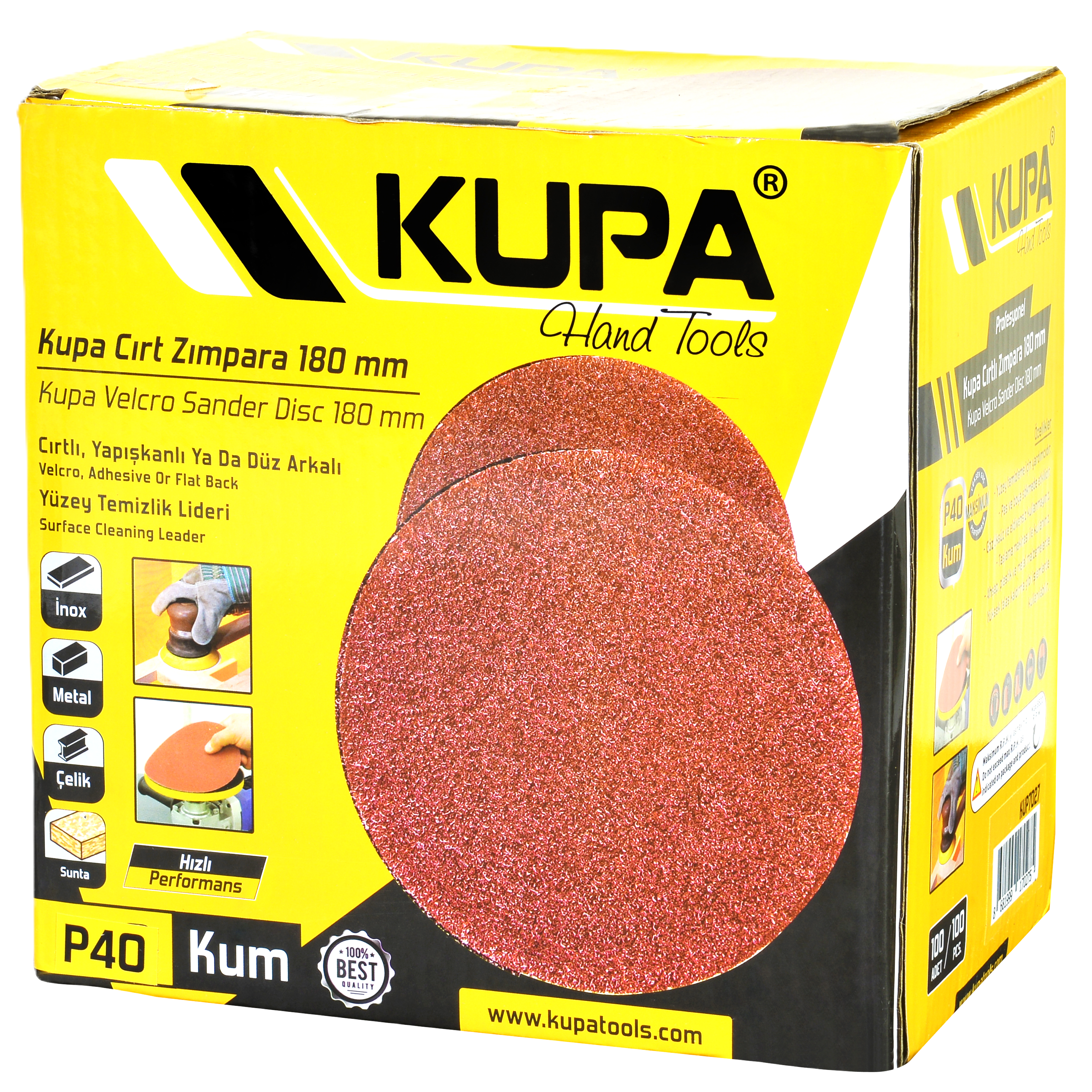 KUPA CIRTLI ZIMPARA 180MM 100 KUM (100)